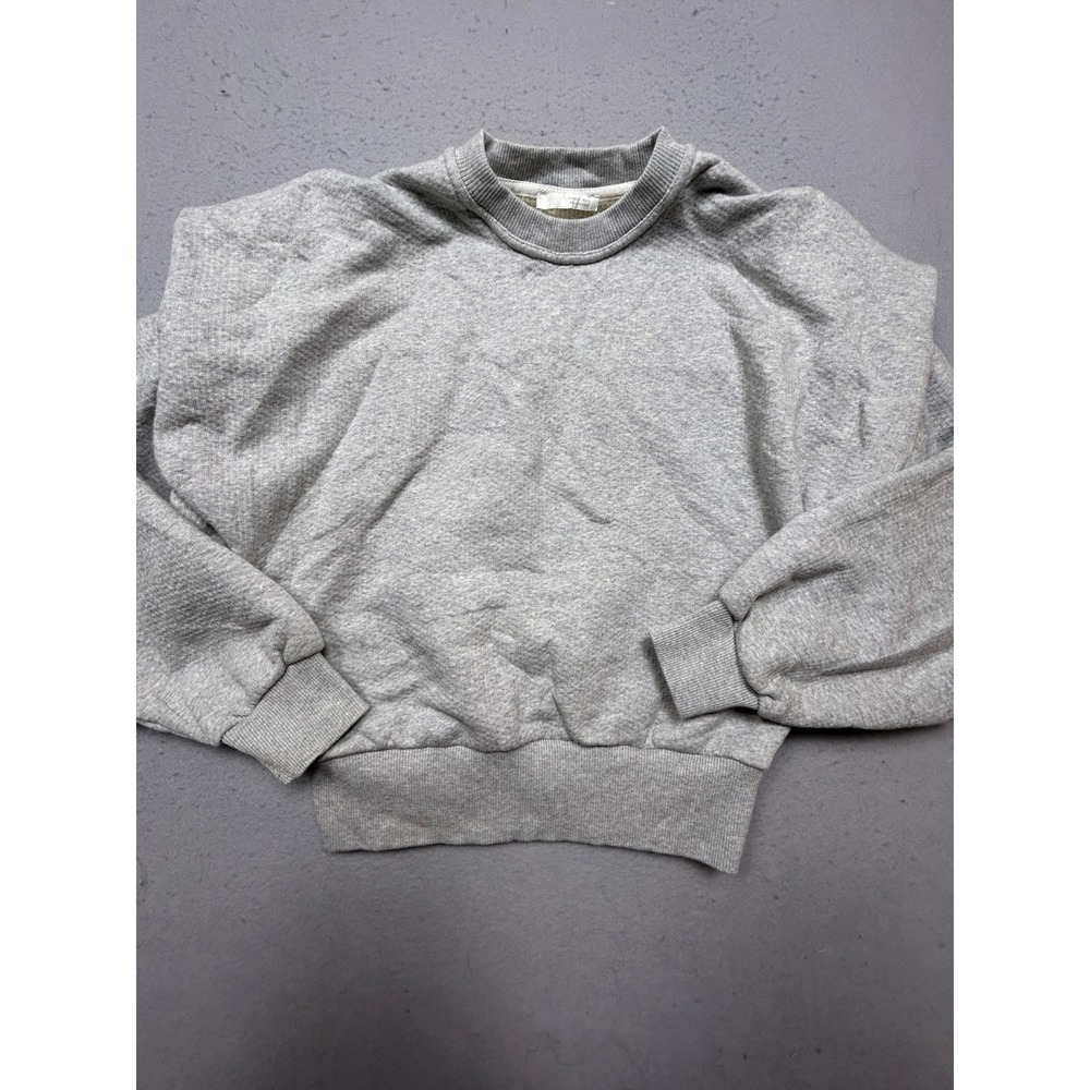Zara Sweatshirt Cotton Blend Heather Gray Size Small Womens